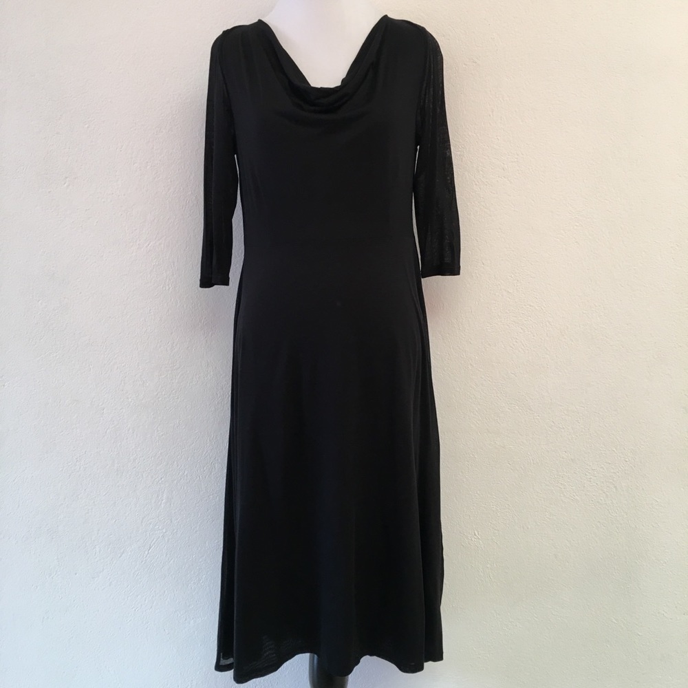 Eileen Fisher Cowl Neck 3/4 Sleeve Dress Size XS